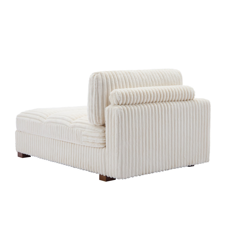 Bukvice Chaise Lounge, Left Hand Facing, White