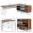 71" L-shaped Executive Desk With Drawers And Storage Shelves-124526245