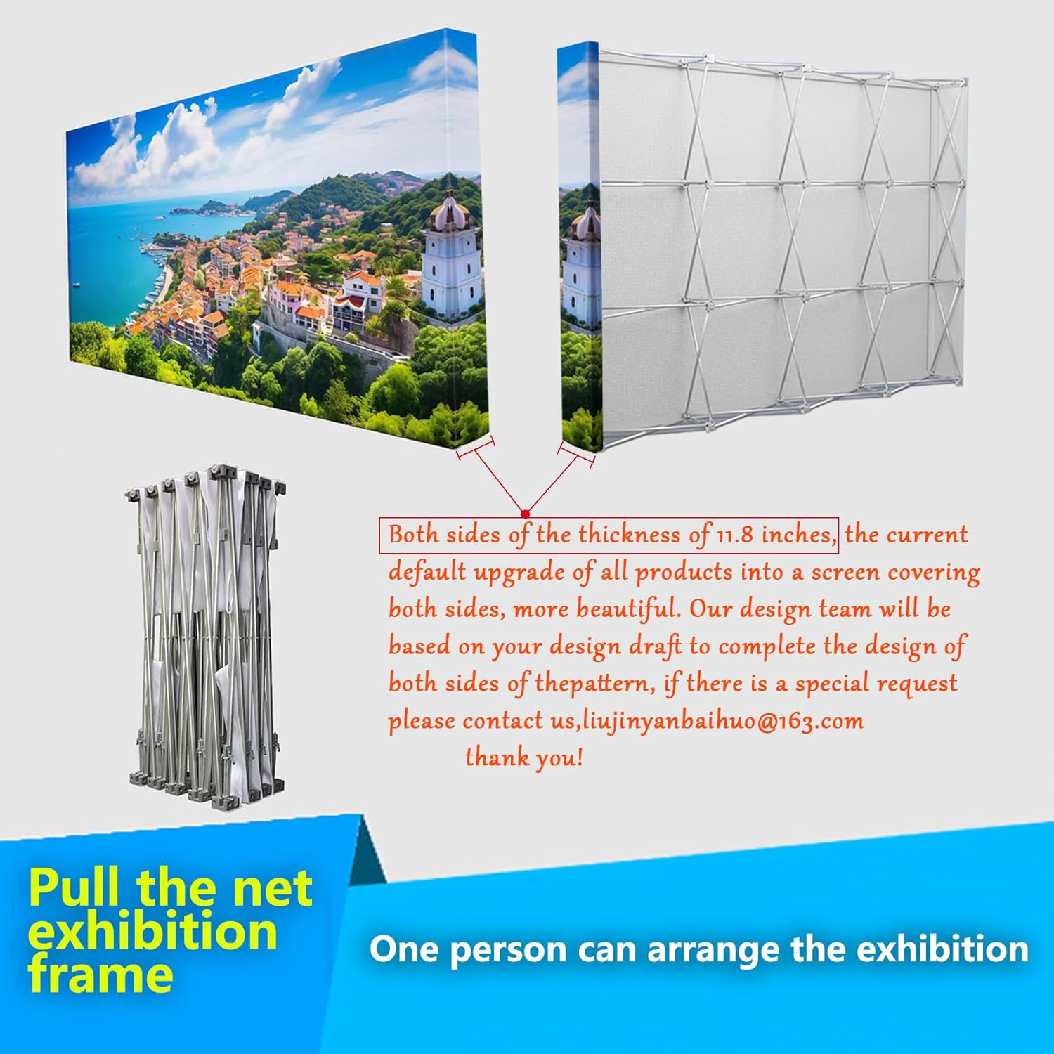 SIPIROT Customizable Portable Tension Fabric Display Backdrop with ...