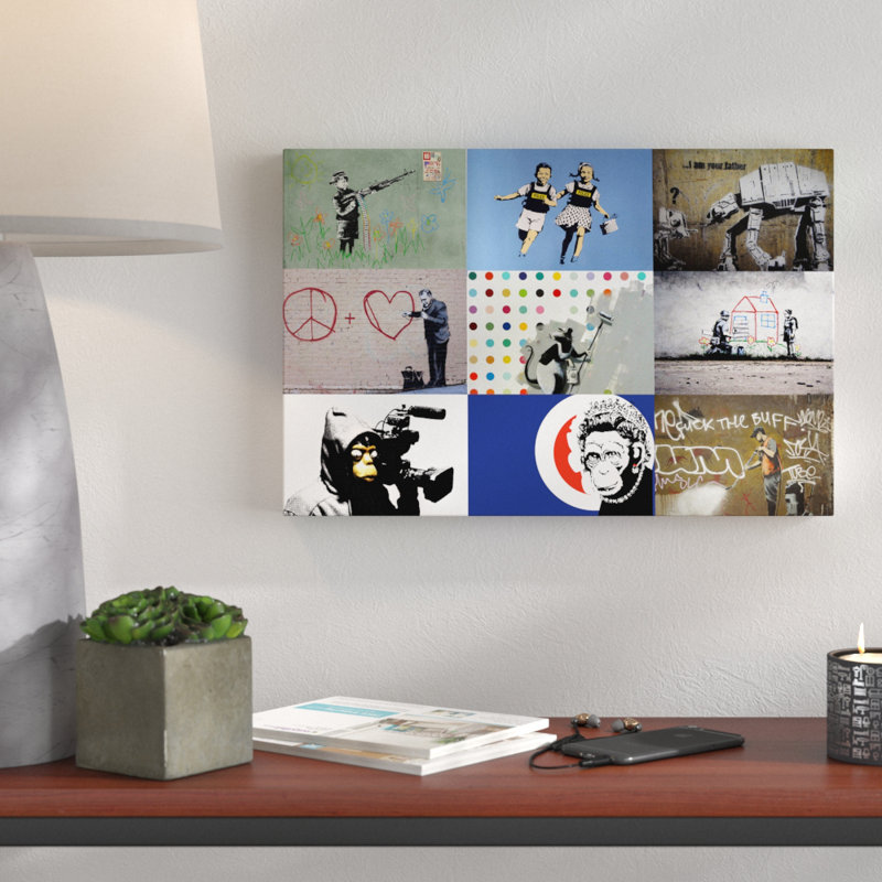 « photomontage iv », reproduction d’impression sur toile tendue, H 28 po x l 42 po x P 1,5 po