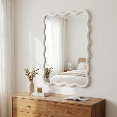 Miroir décoratif rectangulaire en bois