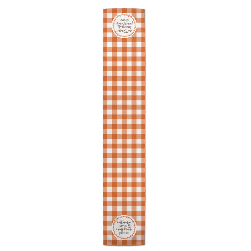 Feuilles d’automne et citrouilles veuillez chemin de table Anyan, 72 po x 16 po