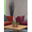  Vase en céramique d'aspect bois, vase à fleurs décoratif rond avec finition grain réaliste, décor rustique moderne pour les arrangements frais, faux ou séchés, sphère de 6,5 po