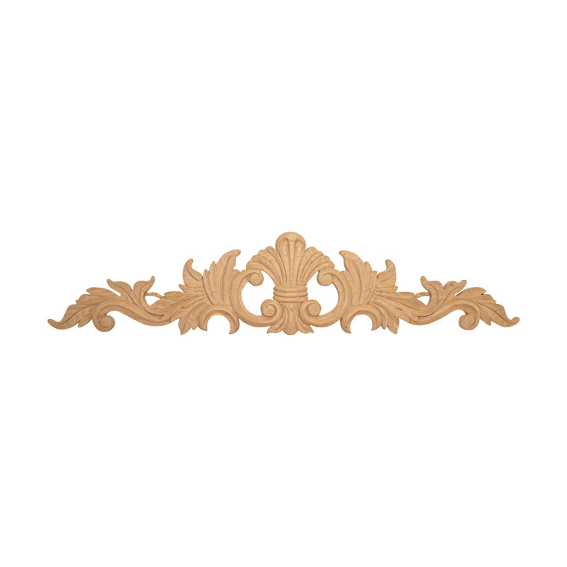 Hand Carved Solid Cherry Wood Acanthus Onlay Applique