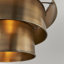 Beatrice 1 - Light Aged Brass Drum Pendant
