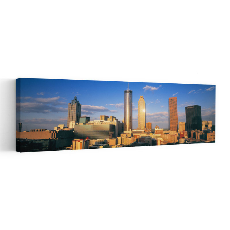 Atlanta Georgia USA 1 Piece Wrapped Canvas Panoramic Wall Art, 30.48 cm H x 91.44 cm W