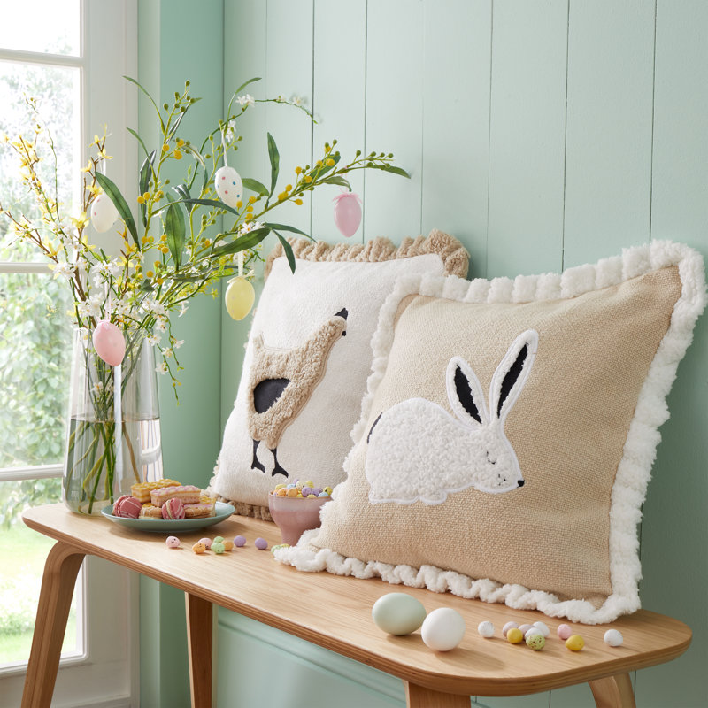 Country Hen Applique Cushion Cover