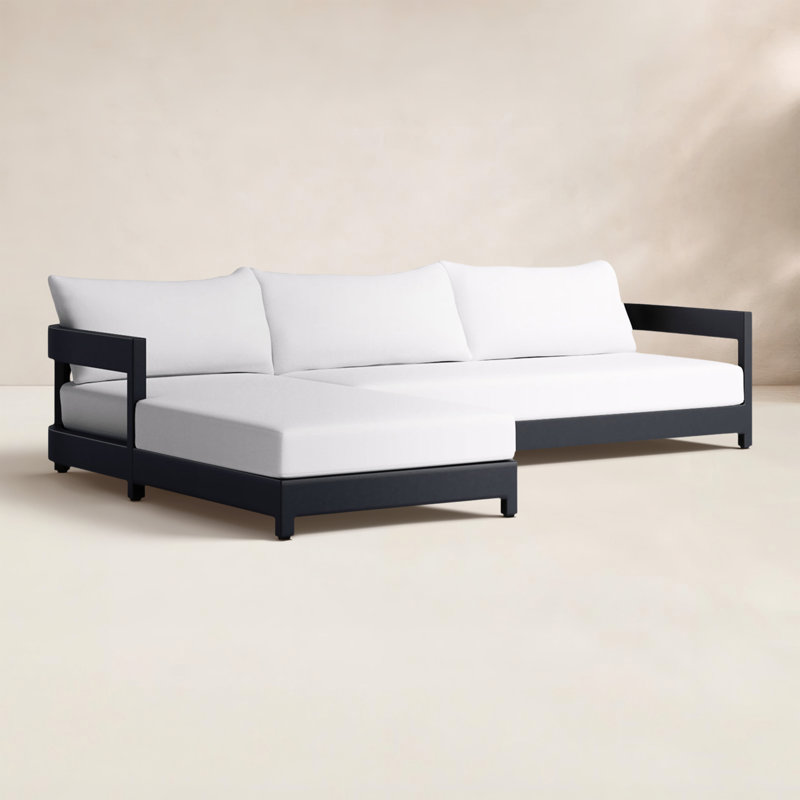 Canapé modulaire d'extérieur en métal 98,4 po Everlee