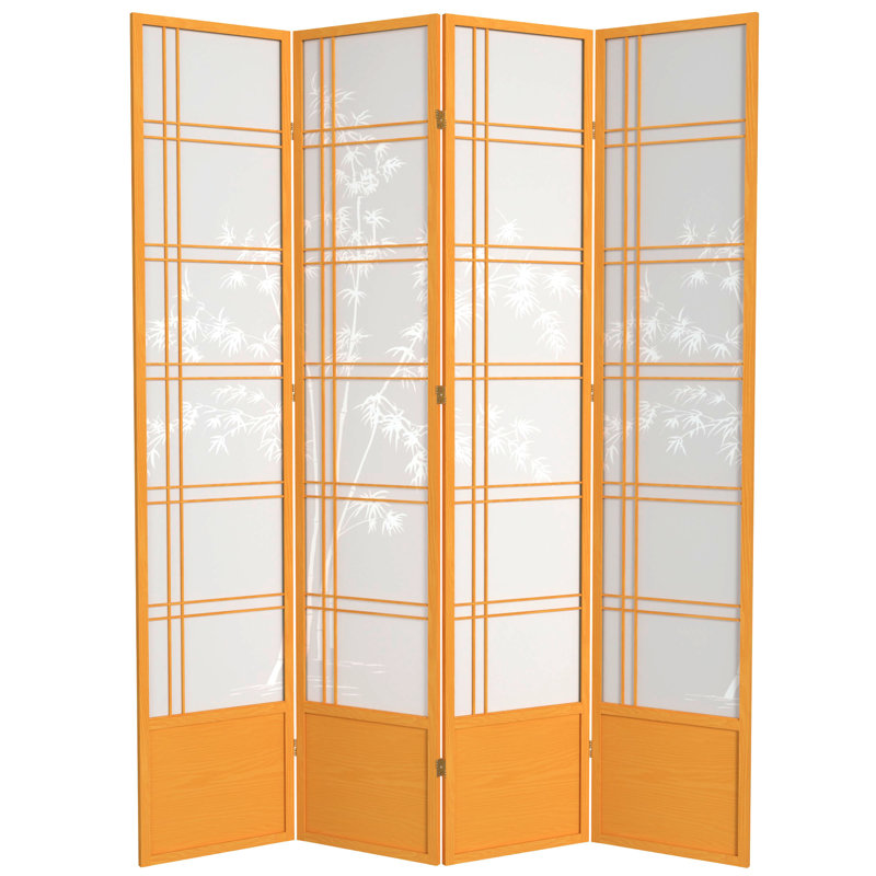 Cloison pliante Keitez, 4 panneaux, Miel