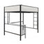 Lit mezzanine double avec bureau et tablettes Axel-1411535639