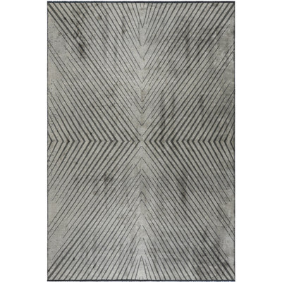 Rapture Chevron Area Rug in Beige/Gray