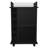 Dukat 2-Shelf Glass Door Bar Cart with Six Wine Cubbies-1606011509