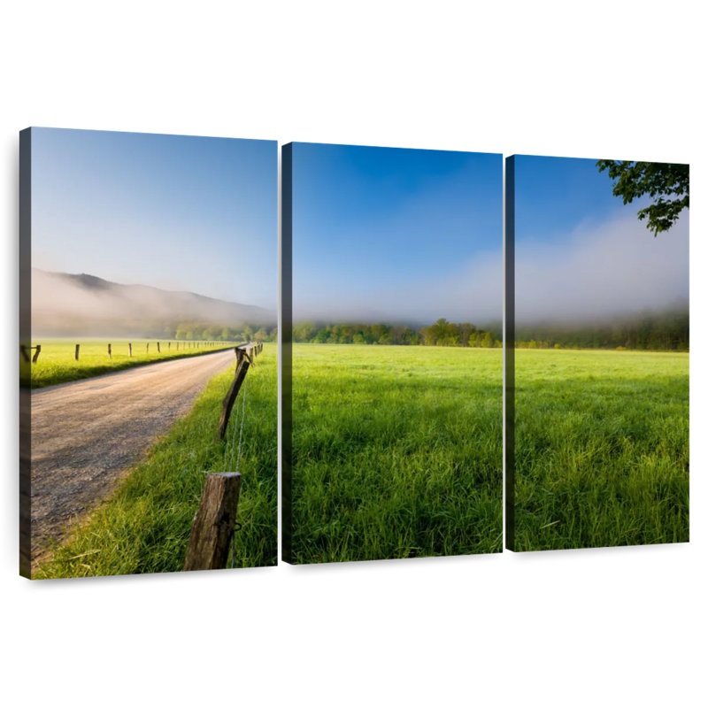 Brume matinale d'Alvord Cades Cove, H 32 po x l 50 po