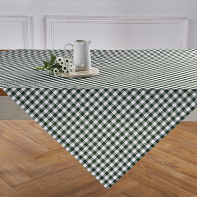 Gingham Check - 100% Pure Linen Table Throw