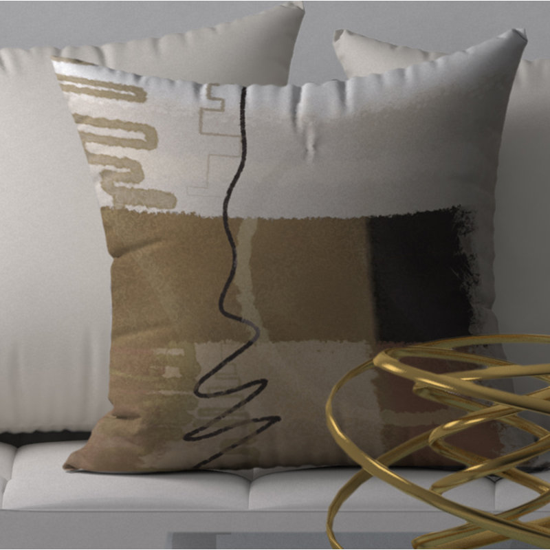 Housse de coussin carrée à motif d’entretien tendance, 18" x 18"