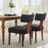 Heritage Upholstered Dining Chairs,Solid Wood Side Chairs with Curved Backrest for Dining Room,Black-1635987272-1636014994