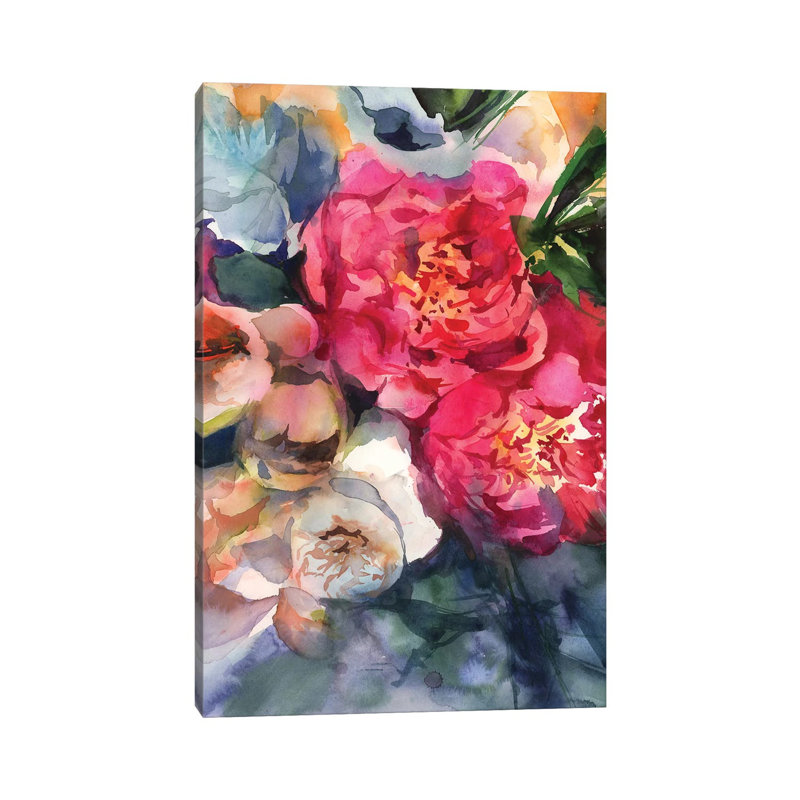 Belle Peonie by Gosia Gregorczyk - Wrapped Canvas Painting, 66.04 cm H x 45.72 cm W x 3.175 cm D