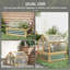 Lit de jardin surélevé avec serre en polycarbonate Outsunny