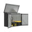 5' W X 3' D Galvanized Steel Horizontal Garbage Shed With Floor Kit-1783475695
