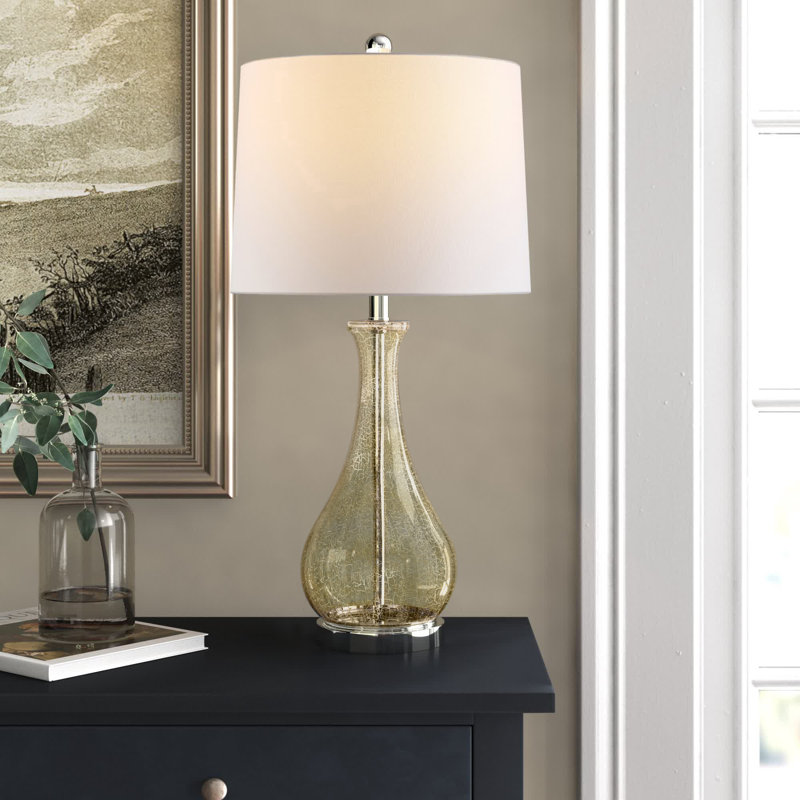 Lampe de table 27,5 po Lodewyk, Ambre craquelé