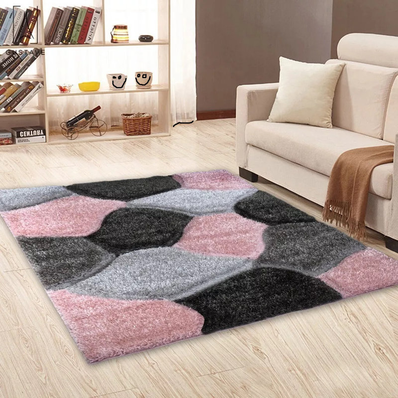 Geometric Shag Area Rug, Rectangle 160 x 230 cm
