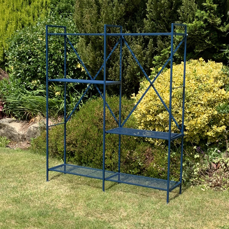 Ando Metal Plant Stand, Blue