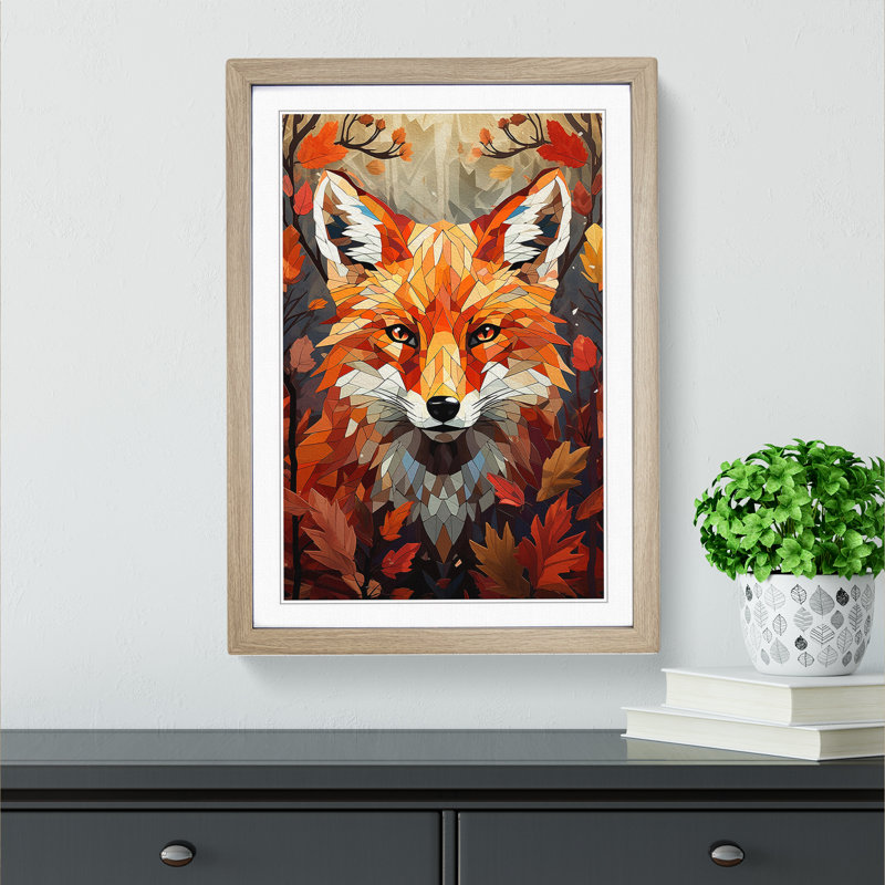 Single Picture Frame Print on Wood, Oak Framed, 34cm H x 25cm W