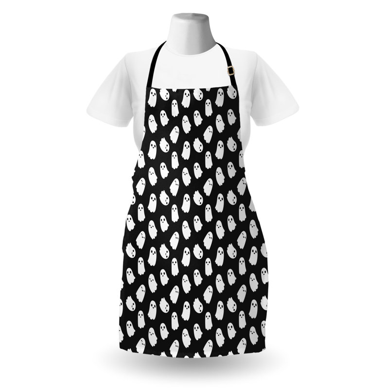 Tablier East Urban Home Ghost, cuisine de jardinage, taille adulte, gris foncé et blanc