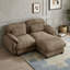 Canapé d'angle 2 places avec pouf amovible-367335574