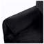 Canapé modulaire à assise profonde en chenille moderne avec repose-pieds - canapé en forme de L noir pour salon et appartement-125954681