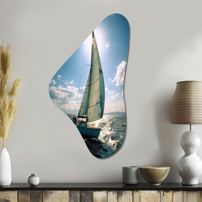 Amillya - Sailing Boomerang Shape Asymmetric Metal Wall Art