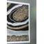 Peinture à l'huile rectangulaire encadrée 70,9 x 19,7 x 1,5 po, brun et noir avec pierres argentées