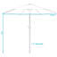 Parasol de marché de 7,5 pi avec inclinaison et manivelle - Orange brûlé Allport-1392166004-1434130480