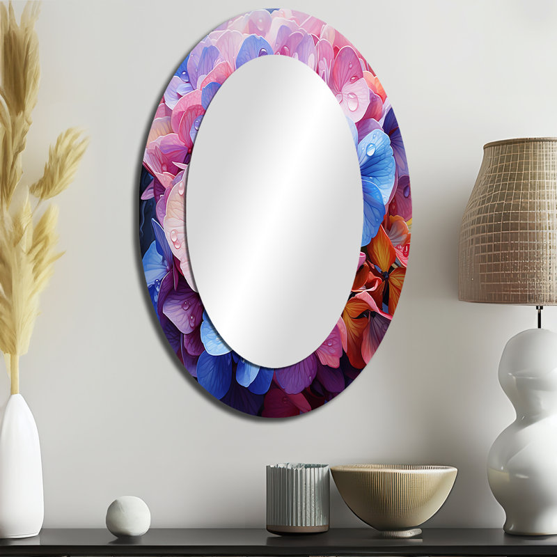 Miroir mural rose et rose, 36 po x 24 po