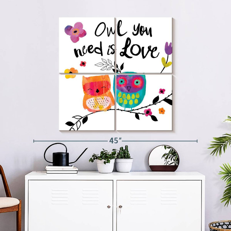 Tergel Owl You Need Is Love, H 32 po x l 32 po