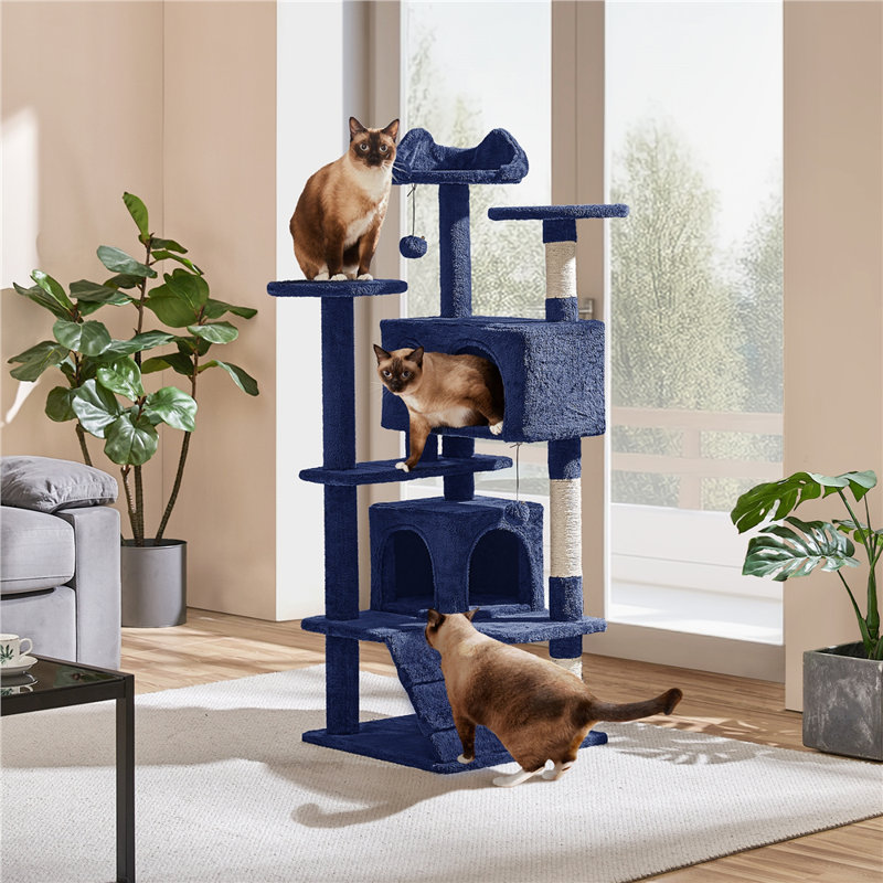 Cat Tree Tower Condo Cat Furniture with Scratching Post for Kittens