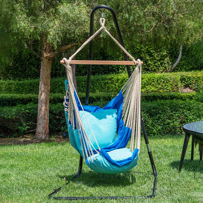 Christobel 1 Person Chair Hammock, Dark Blue/Light Blue