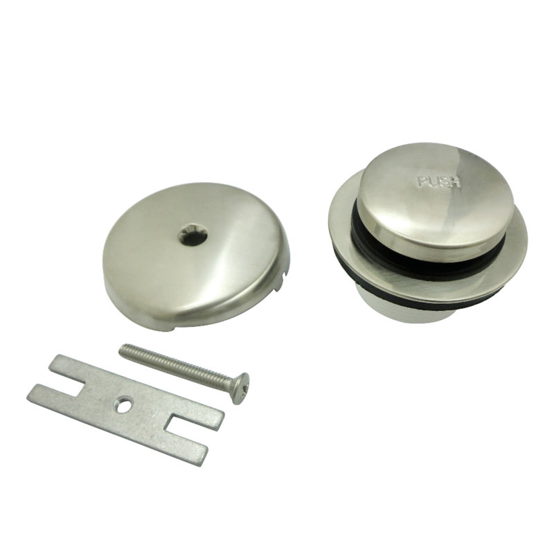 Trousse de conversion pour bonde de baignoire à pédale en alliage de zinc Kingston Brass Trimscape, Nickel brossé