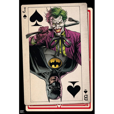  Officiellement licencié Joker - affiche d'art de carte à jouer - 24 x 36 pouces - reproduction décorative - papier affiche - prêt à encadrer