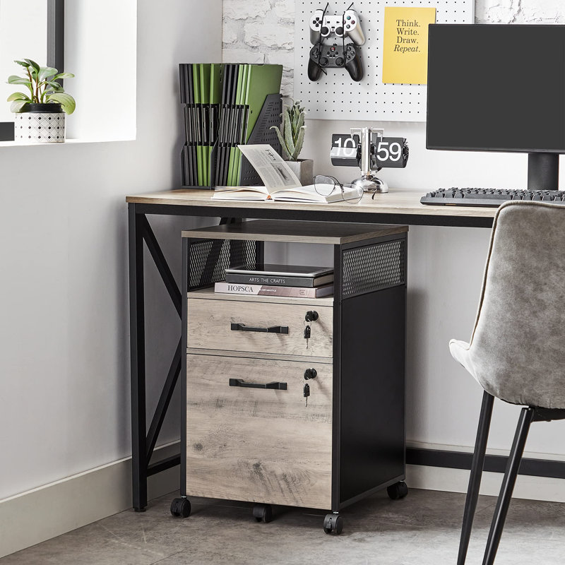 42cm Wide 2 -Drawer Mobile File Cabinet