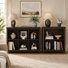 Farmhouse 2-Tier Bookcase & 6-Cube Bookshelf Set