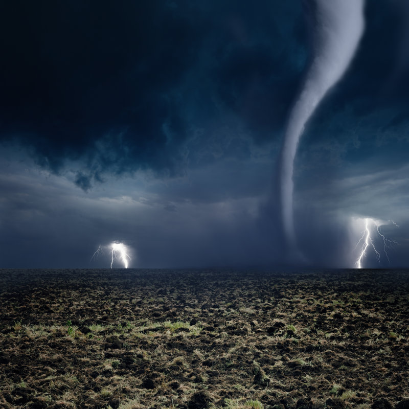 Tornado And Lightning by Ig0rZh - Wrapped Canvas Print, 51cm H x 51cm W x 3.8cm D