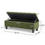 Banc repose-pieds avec rangement, surface bouclée, pieds en bois d'hévéa, capacité de 300 lb-92904289