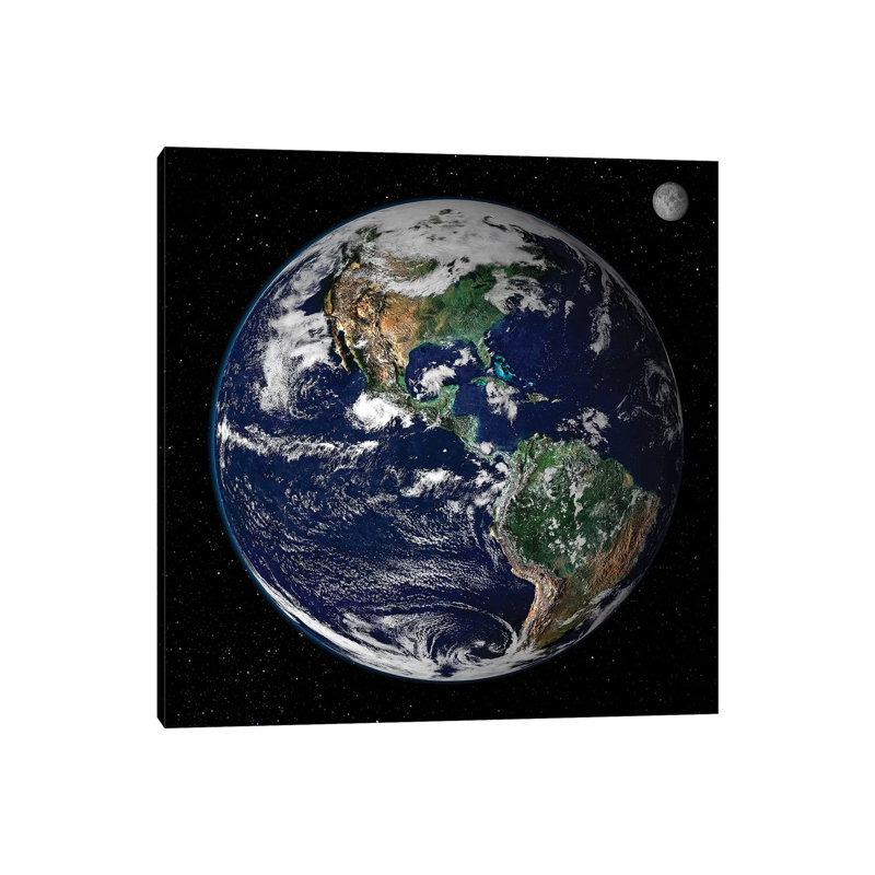 Full Earth Showing North And South America I by Stocktrek Images - Wrapped Canvas Print, 45.72 cm H x 45.72 cm W x 3.175 cm D