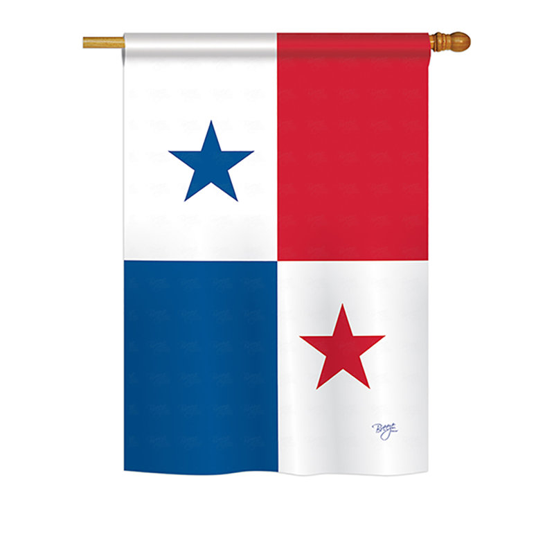 Drapeau pour maison 2 côtés en polyester panama, H 40 po x l 28 po