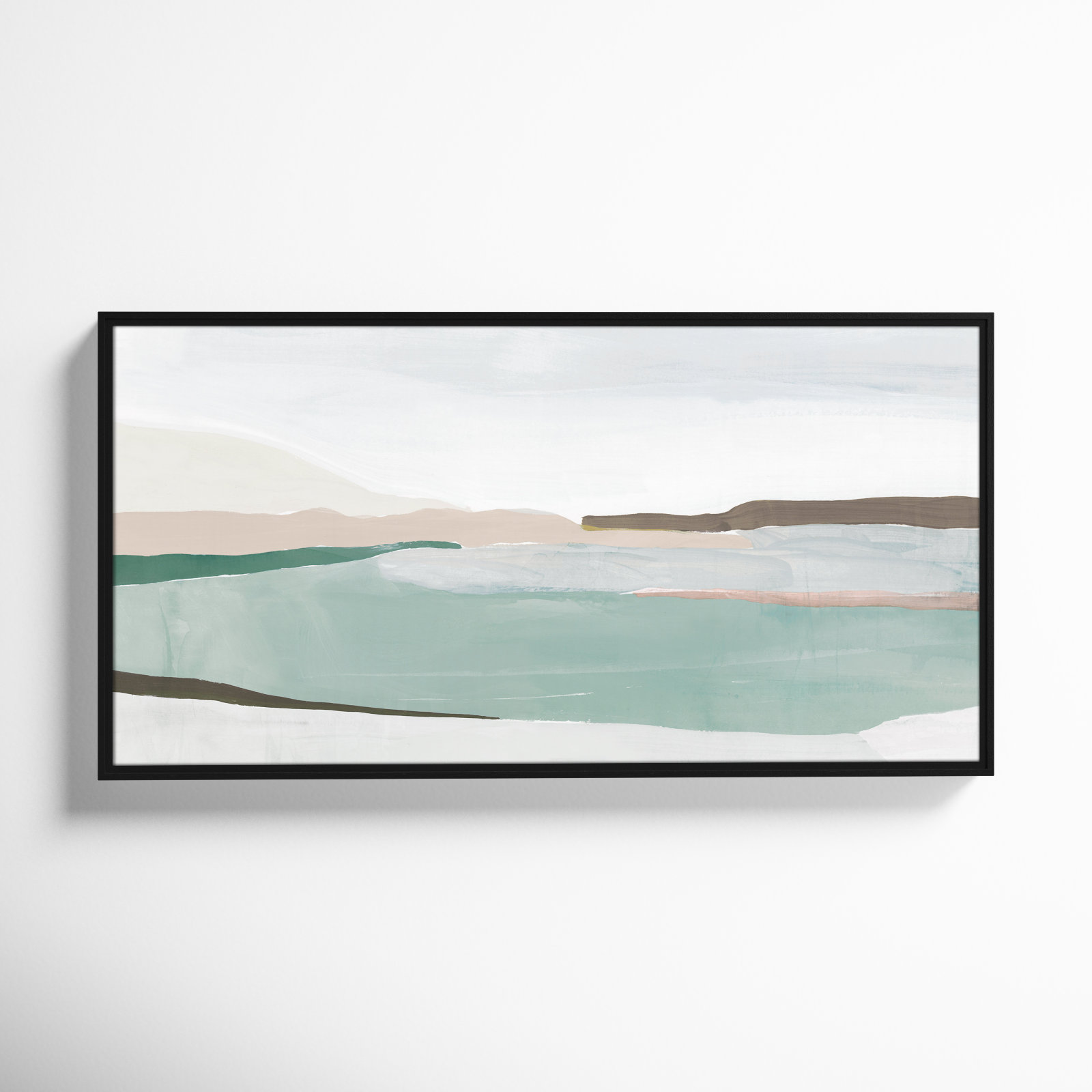 Kerala "Sole of the Land II" Print, 19.5" H x 37.5" W x 2" D, Espresso