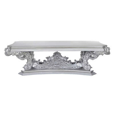 Aminat Dining Table in Antique Platinum
