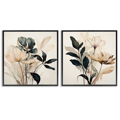  «Black Botanicals», ensemble de 2 giclées par Lazar Studio