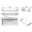 Lavabo vasque rectangulaire à fixation murale 36 po x 18 po à surface solide avec trou pour robinet