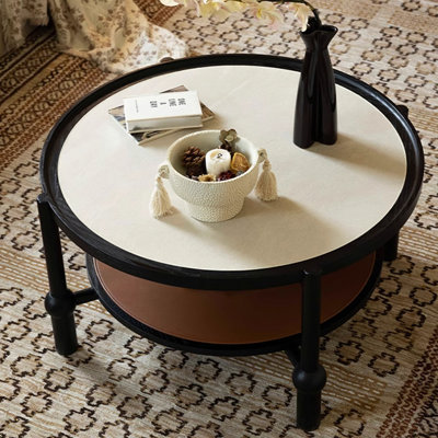 Table basse ronde blanche Rockboard